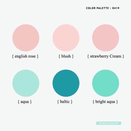 Color Inspiration : Aqua + Baltic + Blush + English Rose { Pantone }