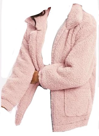 pink teddy jacket coat
