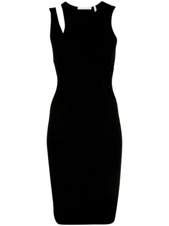 Helmut Lang Cut-Out Detail Fitted Bodycon Dress Ss20 | Farfetch.Com