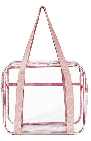 large pink makeup bag