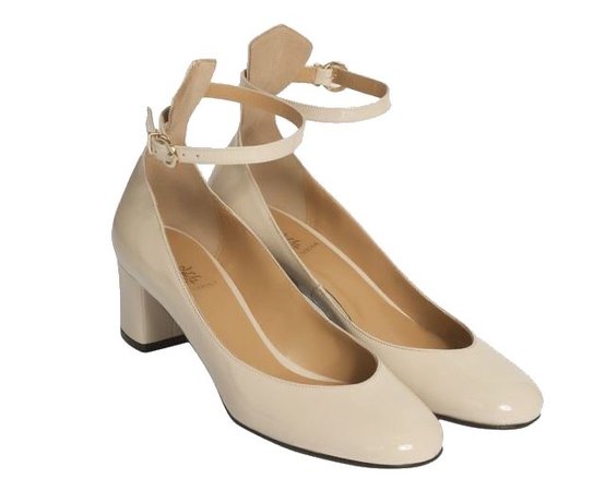 white block heel