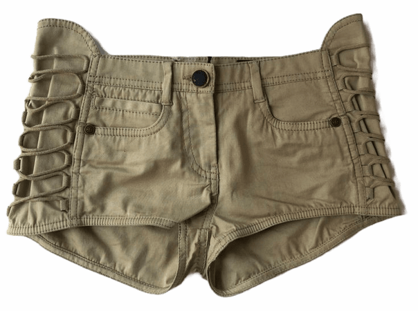 shorts lace up cargo tan
