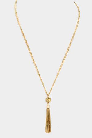 gold tassel necklace - Google Search