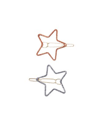 TWO-PACK OF SPARKLY STAR HAIR CLIPS-View all-BABY GIRL-ACCESSORIES-KIDS | ZARA United States