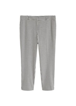 Violeta BY MANGO Gingham check pattern trousers