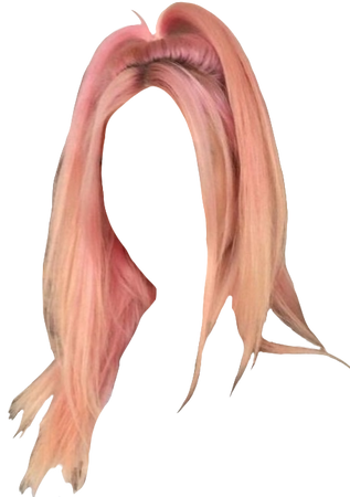 half up half down straight pink hair
