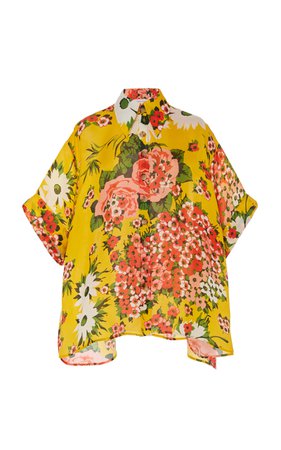 Floral Silk Shirt by Carolina Herrera | Moda Operandi