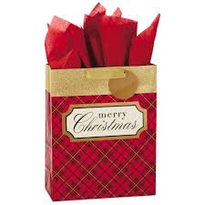 merry christmas gift bag with tissue paper - Google Search