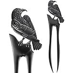 Amazon.com : 2pcs U Shape Raven Hair Prong Styling Pins Black Wicca Witch Hair Sticks Slide Renaissance Festival Hair Forks Acceossories for Women : Beauty & Personal Care