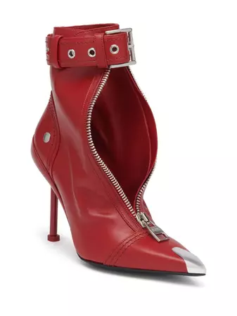 Alexander McQueen buckle-fastening Leather Ankle Boots - Farfetch