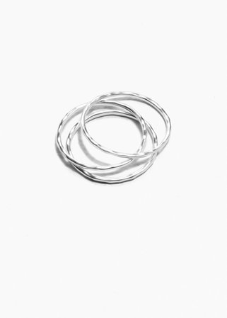Thin Ring Set - Silver - Rings - & Other Stories
