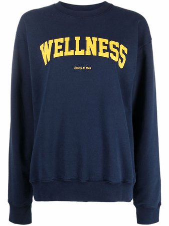 Sporty & Rich Wellness slogan-print Sweatshirt - Farfetch