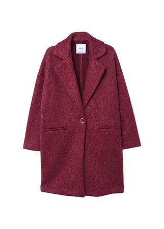 MANGO Mohair wool-blend coat
