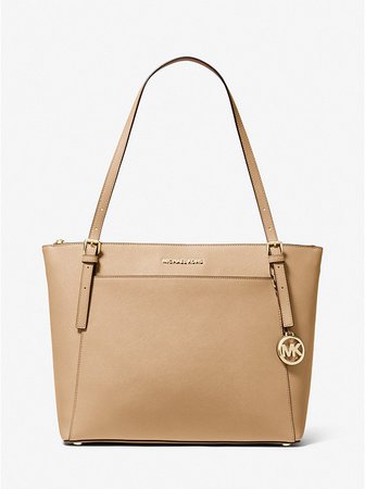 Voyager Large Saffiano Leather Tote Bag | Michael Kors