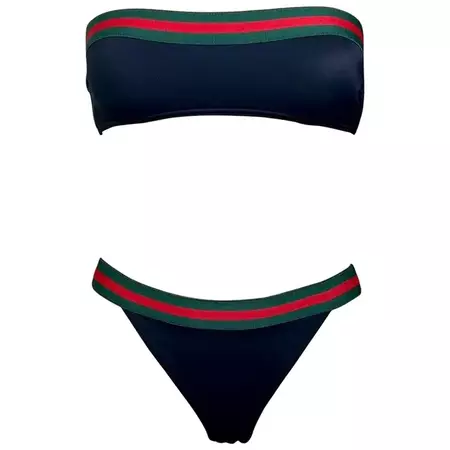 Tom Ford for Gucci S/S 1999 Strapless Bra and Bikini Two-Piece Swimwear Swimsuit For Sale at 1stDibs | tom ford bandeau bra
