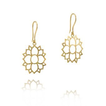 Lotus Earrings - Pippa Small | Luxury, hand-crafted, ethically sourced jewellery