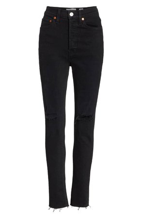High Waist Stretch Ankle Jeans RE/DONE