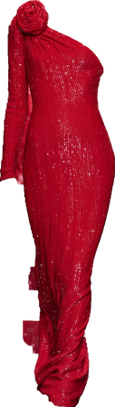armani red dress