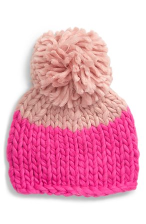 Free People Cozy Up Colorblock Pom Beanie | Nordstrom