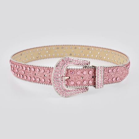 Pink Rhinestone Belt | Western Belts Pink | Pink Glitter Belt | Glitter Strap | Belt Women - Belts - Aliexpress