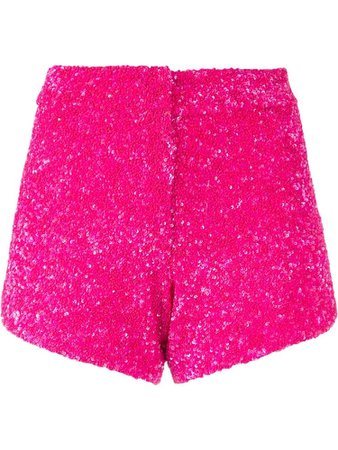 hot pink glitter shorts