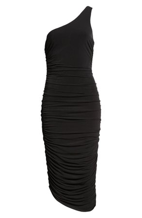 Lulus Total Appeal Ruched One-Shoulder Midi Dress | Nordstrom