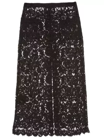 Miu Miu Floral lace-detail Midi Skirt - Farfetch