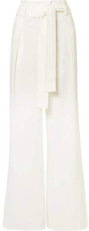 Textured-crepe Pants - Ivory
