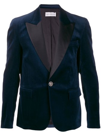 Faith Connexion Velvet Tuxedo Jacket M1223T00425 Blue | Farfetch