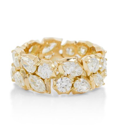 Jade Trau - Poppy Eternity 18kt gold ring with diamonds | Mytheresa