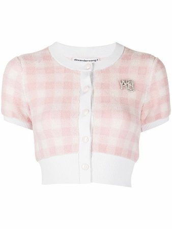 @lollialand - pink checkered short cardigan