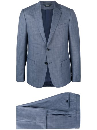 Z Zegna fine-check two-piece suit