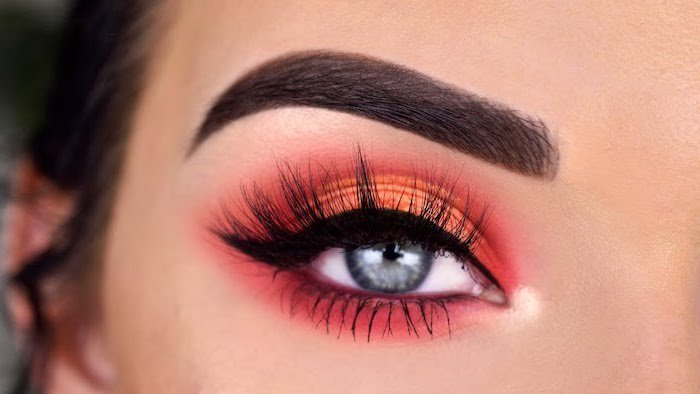 Orange Red Eyeshadow
