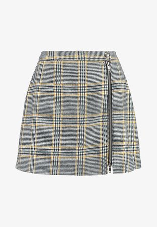 Abercrombie & Fitch SATORIAL ZIP - Mini skirt - offwhite/black - Zalando.co.uk