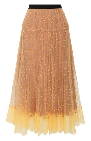 Женская желтая юбка SELF-PORTRAIT — купить за 24500 руб. в интернет-магазине ЦУМ, арт. SS20-055S