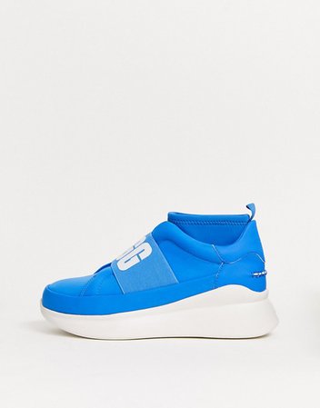 UGG Neutra logo sneakers in neon blue | ASOS