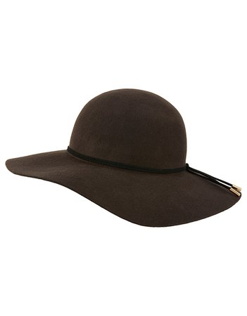 brown floppy wool hat