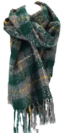 urban outfitters green grey blanket scarf