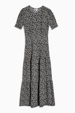 Black and White Daisy Tiered Dress | Topshop