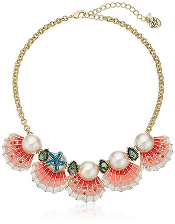 Amazon.com: Betsey Johnson "The Sea Shell and Pearl Necklace: Gateway