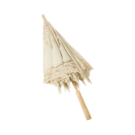 cream white umbrella