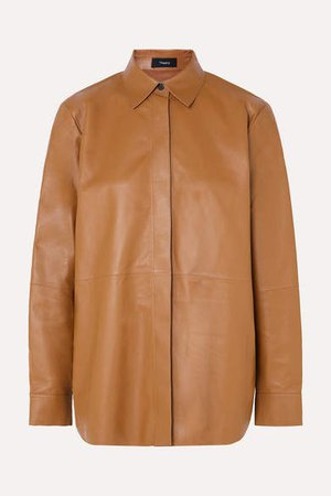 Leather Shirt - Brown
