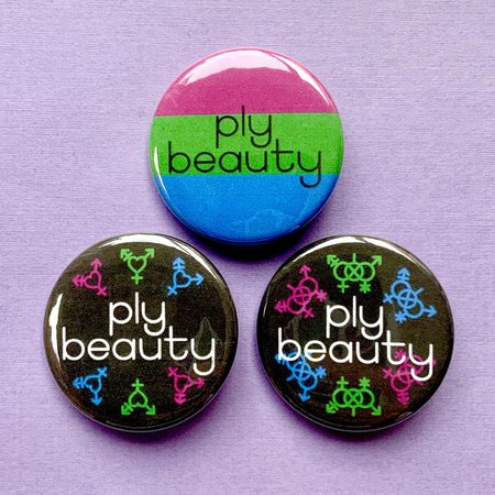 Ply Beauty Buttons // Polysexual Polyromantic Pride Flag and | Etsy
