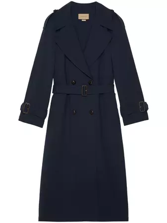 Gucci double-breasted Wool Trench Coat - Farfetch
