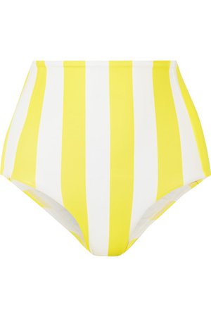 VerdeLimón | Banes striped bikini briefs | NET-A-PORTER.COM