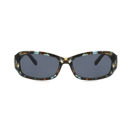 SUNSENTIALS BY FOSTER GRANT - FOSTER GRANT LADIES RECTANGLE BROWN TURQUOISE - Walmart.com black