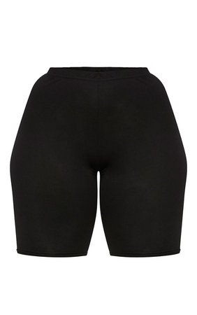 Plus Black Basic Cycle Shorts | PrettyLittleThing USA