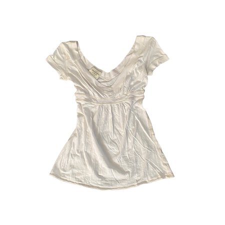 abercrombie & fitch white babydoll top