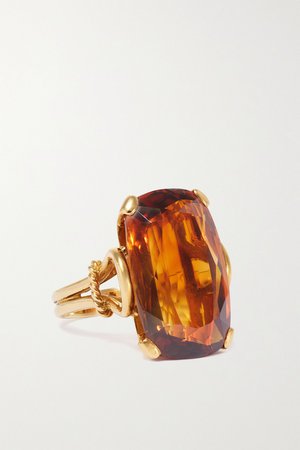 Gold 1940s 18-karat gold citrine ring | Fred Leighton | NET-A-PORTER