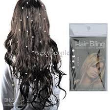 clear rhinstone hair bling - Google Search